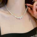 Dreifachperlenkette aus Sterlingsilber | SYLverae – Ruhiger Luxusschmuck