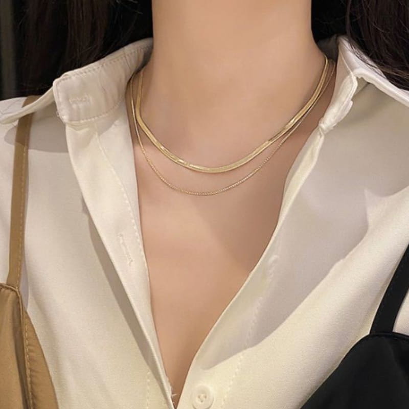 S925 Sterling Silver Layered Necklace
