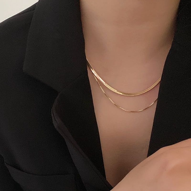 S925 Sterling Silver Layered Necklace