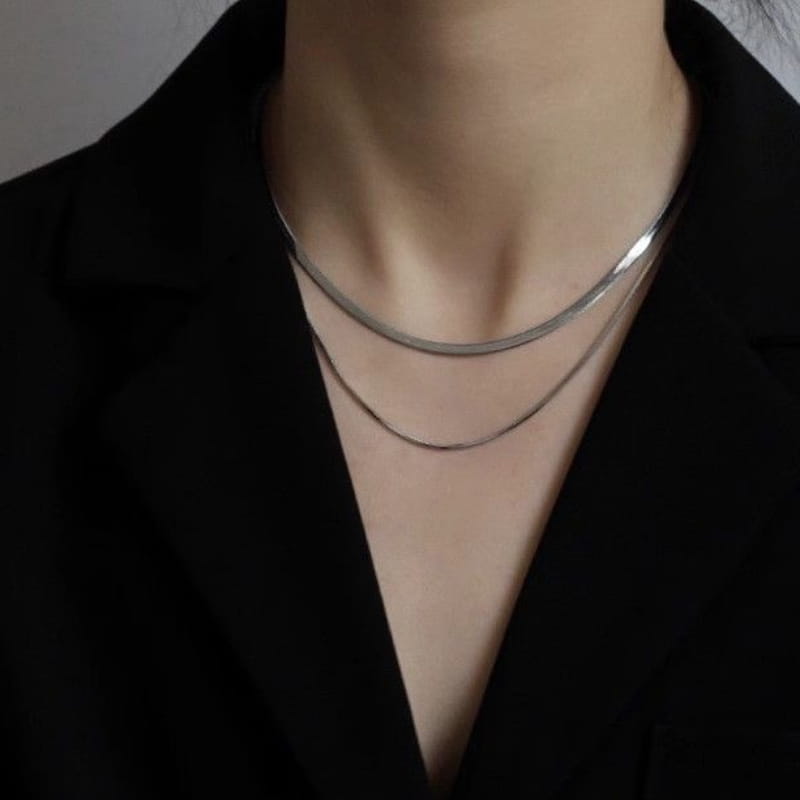 S925 Sterling Silver Layered Necklace