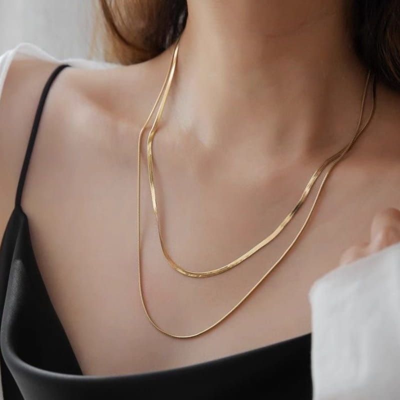 S925 Sterling Silver Layered Necklace