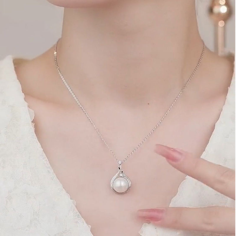 Sterling Silver Pearl Pendant Necklace | SYLverae Quiet Luxury Jewelry