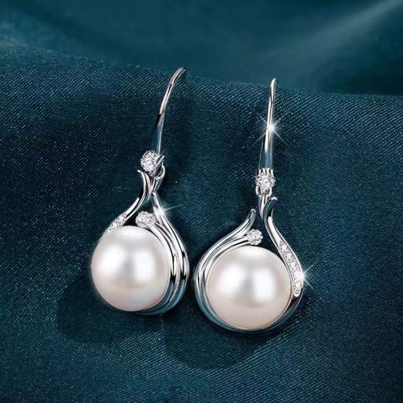 sterling silver pearl earrings gift for her