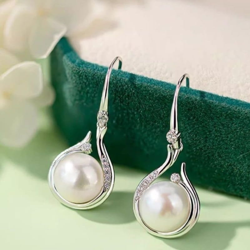 Sterling Silver Pearl Drop Earrings | SYLverae Quiet Luxury Jewelry