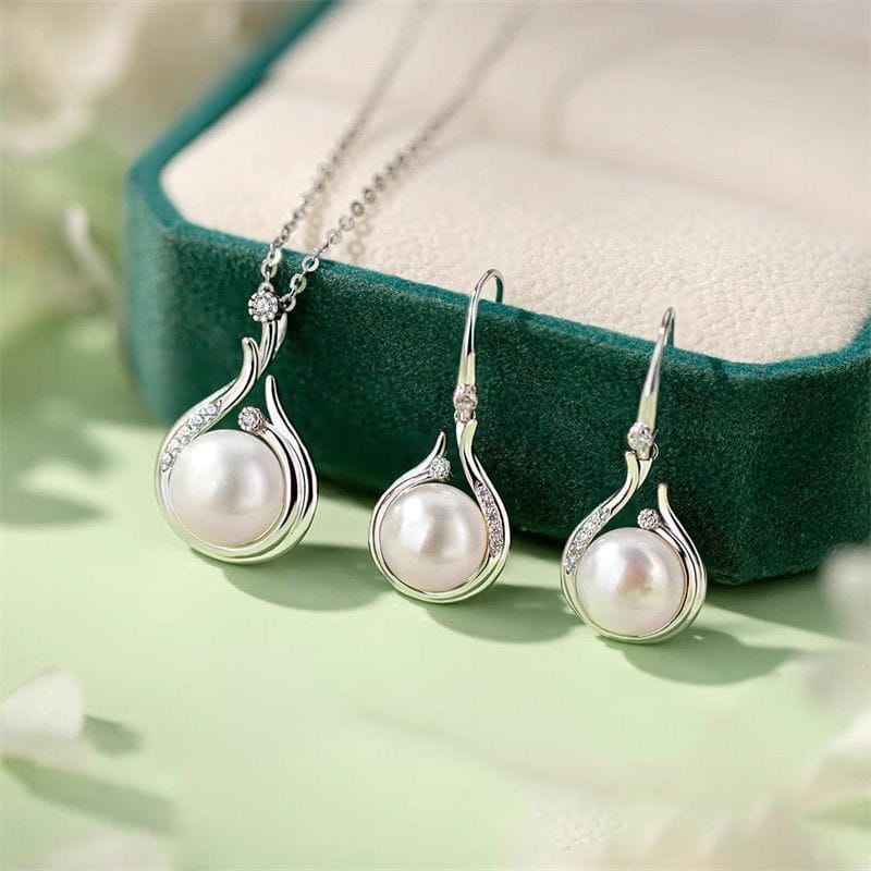 Sterling Silver Pearl Drop Earrings | SYLverae Quiet Luxury Jewelry